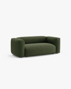 CANAPEA MARTINA, CU 2 LOCURI, VERDE, 200 CM, CU TAPITERIE DIN TEXTIL STRUCTURAT BOSTON, MICADONI - Img 2