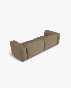 CANAPEA MARTINA, CU 3 LOCURI, CAPPUCCINO, 244 CM, CU TAPITERIE DIN TEXTIL BOUCLE MONET, MICADONI - Img 3