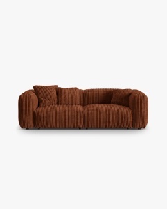 CANAPEA MARTINA, CU 3 LOCURI, CARAMIZIU, 244 CM, CU TAPITERIE DIN TEXTIL CORDOI TILIA, MICADONI