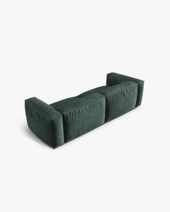 CANAPEA MARTINA, CU 3 LOCURI, VERDE DESCHIS, 244 CM, CU TAPITERIE DIN TEXTIL CATIFEA VOGUE, MICADONI - Img 3