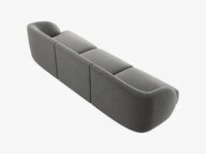 CANAPEA MILEY, 3 LOCURI, 259 CM, GRI DESCHIS 13, TAPITERIE DIN CATIFEA, DESIGN DEOSEBIT - Img 3