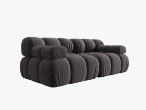 CANAPEA MODULARA BELLIS, 2 LOCURI, 188 CM, GRI INCHIS 97, TAPITERIE DIN CATIFEA, DESIGN DEOSEBIT - Img 3