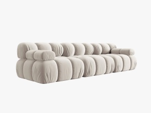 CANAPEA MODULARA BELLIS, 3 LOCURI, 282 CM, BEJ DESCHIS 21, TAPITERIE DIN CATIFEA, DESIGN DEOSEBIT - Img 2