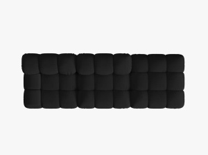 CANAPEA MODULARA BELLIS, PE DREAPTA, NEAGRA, CU TAPITERIE DIN TEXTIL 3D SONIC, MICADONI - Img 3