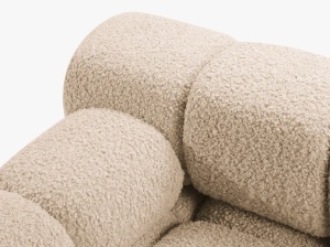 CANAPEA MODULARA BELLIS, PE DREAPTA, NISIPIU, CU TAPITERIE DIN TEXTIL BOUCLE, MICADONI - Img 4