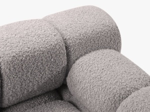 CANAPEA MODULARA BELLIS, PE STANGA, GRI DESCHIS, CU TAPITERIE DIN TEXTIL BOUCLE ROLF, MICADONI - Img 4