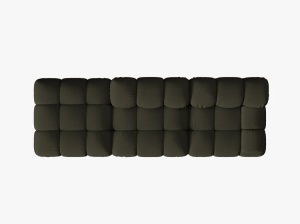 CANAPEA MODULARA BELLIS, PE STANGA, VERDE AMAZON, CU TAPITERIE DIN TEXTIL 3D SONIC, MICADONI - Img 3