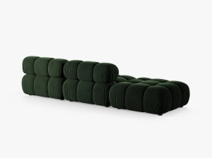 CANAPEA MODULARA BELLIS, PE STANGA, VERDE SMARALD, CU TAPITERIE DIN CATIFEA VENUS, MICADONI - Img 3