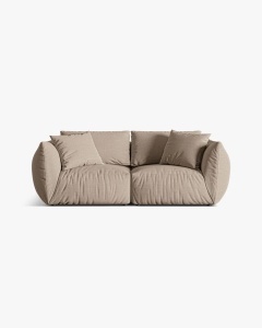 CANAPEA MODULARA CHRIS, CU 3 LOCURI, 220X100, NISIPIU, CU TAPITERIE DIN TEXTIL STRUCTURAT LINS, MICADONI