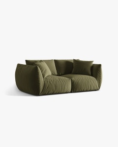 CANAPEA MODULARA CHRIS, CU 3 LOCURI, 220X100, VERDE DESCHIS, CU TAPITERIE DIN TEXTIL CATIFEA CASINO, MICADONI