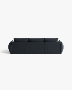 CANAPEA MODULARA, CU 4 LOCURI, BLOOM, 232 CM, ALBASTRU MARIN, CU TAPITERIE DIN TEXTIL STRUCTURAT WIND, MICADONI - Img 4