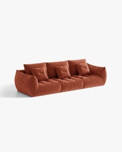 CANAPEA MODULARA, CU 4 LOCURI, BLOOM, 232 CM, CARAMIZIU, CU TAPITERIE DIN TEXTIL STRUCTURAT WIND, MICADONI - Img 2