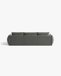 CANAPEA MODULARA, CU 4 LOCURI, BLOOM, 232 CM, GRI INCHIS, CU TAPITERIE DIN TEXTIL STRUCTURAT WIND, MICADONI - Img 4