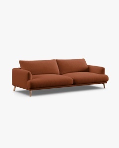 CANAPEA NAOMI, CARAMIZIU, 230X95 CM, TAPITAT CU TAPITERIE DIN TEXTIL STRUCTURAT LIBERTY, MICADONI - Img 2