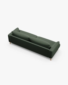 CANAPEA NAOMI, VERDE MUSCHI, 230X95 CM, TAPITAT CU TAPITERIE DIN TEXTIL STRUCTURAT LIBERTY, MICADONI - Img 3