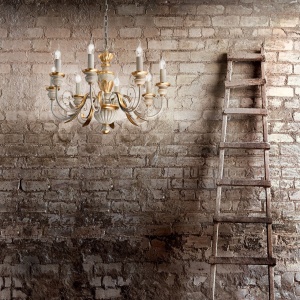 CANDELABRU FIRENZE SP8, ALB, DIN METAL, STIL MODERN - Img 2
