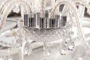 CANDELABRU KARAT 1283 TRANSPARENT, CU 9 BRATE, DESIGN CLASIC - Img 3