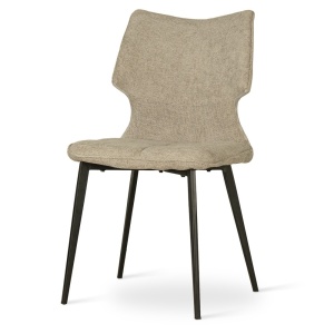 CAUN DINING CHILCOTE, MARO DESCHIS/NEGRU, TAPITERIE DIN TEXTIL SI PICIOARE DIN METAL, STIL MODERN - Img 1