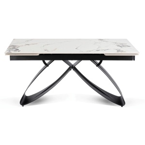 CEL MAI MIC PRET!!!MASA EXTENSIBILA 160-240CM, ARTIM MEBLE, REALIZATA DIN METAL SI CERAMICA, CULOARE MARMURA ALBA/NEGRU, STIL MODERN - Img 7