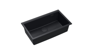 CHIUVETA BUCATARIE REA LOGAN 110, CU DOP, NEGRU/NEGRU, DIN GRANIT, CALITATE SUPERIOARA