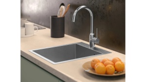 CHIUVETA BUCATARIE REA RUSSEL 90, NICHEL PERIAT, DIN INOX, CALITATE SUPERIOARA - Img 3
