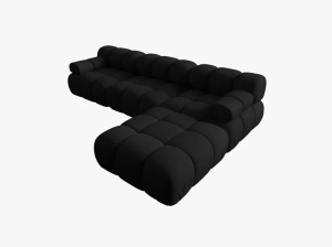 COLTAR BELLIS, CU 4 LOCURI, NEGRU, CU TAPIETRIE DIN TEXTIL 3D SONIC, MICADONI - Img 3