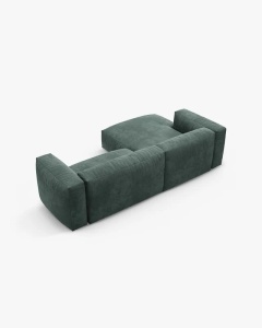 COLTAR CU 2 LOCURI, MARTINA, PE STANGA, 280 CM, VERDE MUSCHI, TAPITAT CU TAPITERIE DIN TEXTIL CATIFEA VOGUE, MICADONI - Img 5