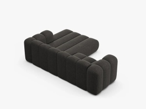 COLTAR CU 3 LOCURI LUPIN 230, PE DREAPTA, GRI INCHIS, CU TAPITERIE DIN TEXTIL CHENILLE EDEN, MICADONI - Img 4