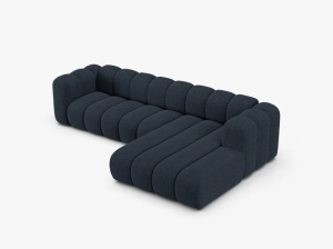 COLTAR CU 4 LOCURI LUPIN 288, PE DREAPTA, ALBSTRU MARIN, CU TAPITERIE DIN TEXTIL CHENILLE EDEN, MICADONI - Img 3