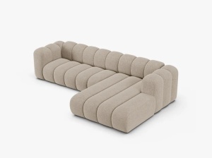 COLTAR CU 4 LOCURI LUPIN 288, PE DREAPTA, BEJ INCHIS, CU TAPITERIE DIN TEXTIL CHENILLE EDEN, MICADONI - Img 3