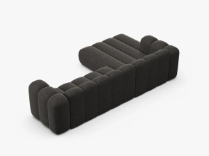 COLTAR CU 4 LOCURI LUPIN 288, PE DREAPTA, GRI INCHIS, CU TAPITERIE DIN TEXTIL CHENILLE EDEN, MICADONI - Img 4