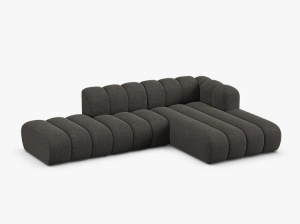 COLTAR CU 5 LOCURI LUPIN 230, PE DREAPTA, GRI INCHIS, CU TAPITERIE DIN CHENILLE EDEN, MICADONI - Img 2