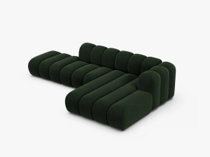 COLTAR CU 5 LOCURI LUPIN 294, PE DREAPTA, VERDE SMARALD, CU TAPITERIE DIN CATIFEA VENUS, MICADONI - Img 3