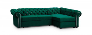 COLTAR EXTENSIBIL 278 CM, VALENTINO L DREAPTA, VERDE, DIN STOFA DE CALITATE SUPERIOARA - Img 2