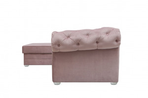 COLTAR EXTENSIBIL 280CM, VALENTINO DREAPTA, ALBASTRU DESCHIS DIN STOFA DE CALITATE SUPERIOARA - Img 3