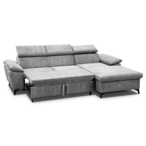 COLTAR EXTENSIBIL DREAPTA, COLIN 274CM, DIN TEXTIL FOARTE FIN DE CULOARE ARGINTIE, CONFORT SPORIT - Img 3