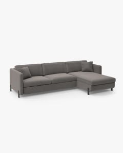 COLTAR EXTENSIBIL GLORIA, PE DREAPTA, GRI, 170X286 CM, TAPITAT CU TAPITERIE DIN TEXTIL CATIFEA SALVADOR, MICADONI - Img 3