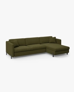 COLTAR EXTENSIBIL GLORIA, PE DREAPTA, VERDE, 170X286 CM, TAPITAT CU TAPITERIE DIN TEXTIL STRUCTURAT BJORN, MICADONI - Img 3