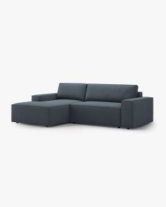 COLTAR EXTENSIBIL, PE STANGA, JODIE, 246X151 CM, ALBASTRU, TAPITAT CU TAPITERIE DIN TEXTIL STRUCTURAT MEGAN, MICADONI - Img 3