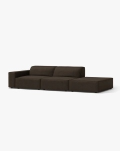 COLTAR JODIE, 262X99 CM, PE DREAPTA, CU 3 LOCURI, MARO, TAPITAT CU TAPITERIE DIN TEXTIL BOUCLE BALOO, MICADONI - Img 2