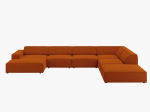 COLTAR JODIE, DREAPTA, 7 LOCURI, 364 CM, DIVERSE CULORI SI MATERIALE, DESIGN DEOSEBIT - Img 11