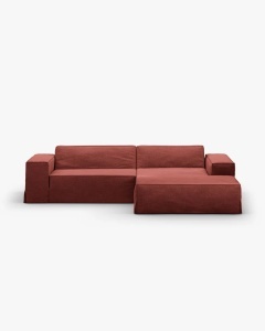 COLTAR JODIE PE DREAPTA, 224X162 CM, LEMN DE CIRES, TAPITAT CU TAPITERIE DIN TEXTIL STRUCTURAT LINS, MICADONI