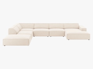 COLTAR JODIE, STANGA, 7 LOCURI, 364 CM, DIVERSE CULORI SI MATERIALE, DESIGN DEOSEBIT - Img 3