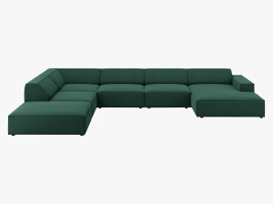 COLTAR JODIE, STANGA, 7 LOCURI, 364 CM, DIVERSE CULORI SI MATERIALE, DESIGN DEOSEBIT - Img 13