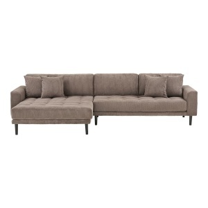 COLTAR LIDO 390CM, DIN LEMN SI TEXTIL RAIAT, CULOARE MARO, HOUSE NORDIC
