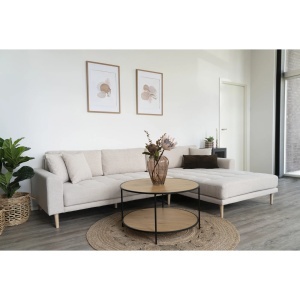 COLTAR LIDO CU 4 PERINI 290CM, DIN LEMN SI TEXTIL, CULOARE NISIPIU, HOUSE NORDIC - Img 2