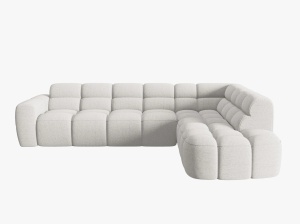 COLTAR LISA, DREAPTA, 5 LOCURI, 293 CM, GRI DESCHIS 01, TAPITERIE DIN STOFA, DESIGN DEOSEBIT