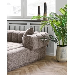 COLTAR LIVING AURORA 300CM, DIN LEMN SI TEXTIL, 3 PERINI, CULOARE MARO, HOUSE NORDIC - Img 7