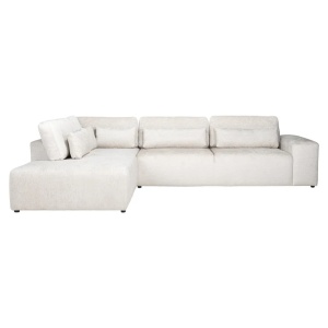 COLTAR LUND CU 3 LOCURI + SEZLONG PE STANGA, FUSION CREM 02, S52303AR+OTML.E371, CONFECTIONAT DIN LEMN, ARCURI, METAL SI 100% POLIESTER, RICHMOND INTERIOR - Img 2