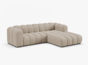COLTAR LUPIN 260, PE DREAPTA, BEJ INCHIS, CU TAPITERIE DIN TEXTIL CHENILLE EDEN, MICADONI - Img 2